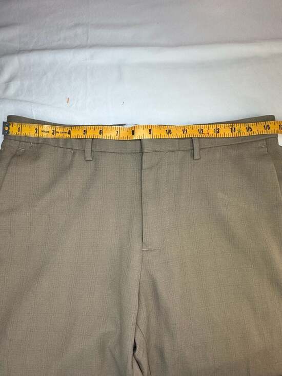 Haggar Men's Cool 18 Pro Flat Front Straight Fit Pant - Heather Gray - Picture 7 of 11